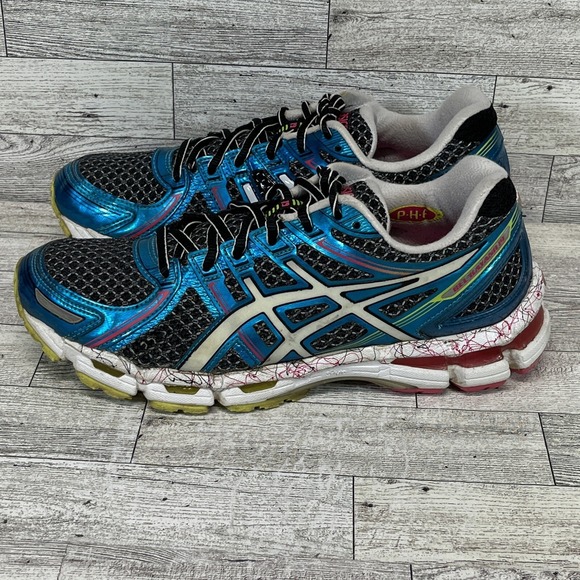 Asics Gel Kayano 19 Blue Running Shoes T392N Women Size 9.5 - Picture 5 of 12